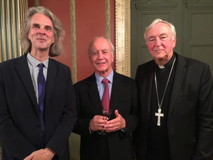 Peter Stanford and Michael Milbourn with the Cardinal
