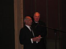 John Barrie (chairman) presented a cheque to His Eminence